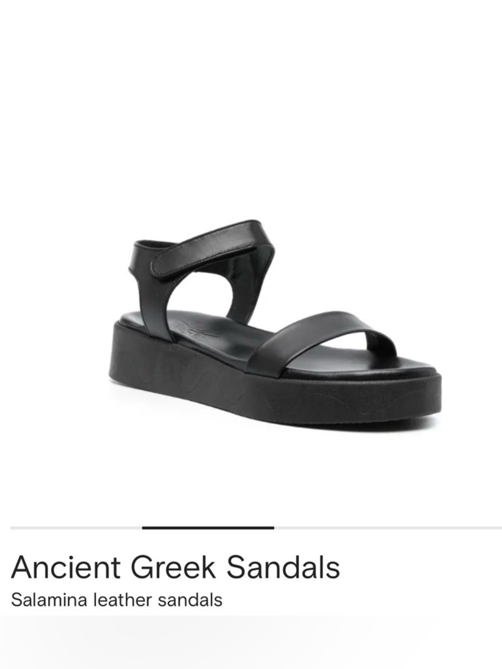 Ancient Greek Salamina Sandals in black